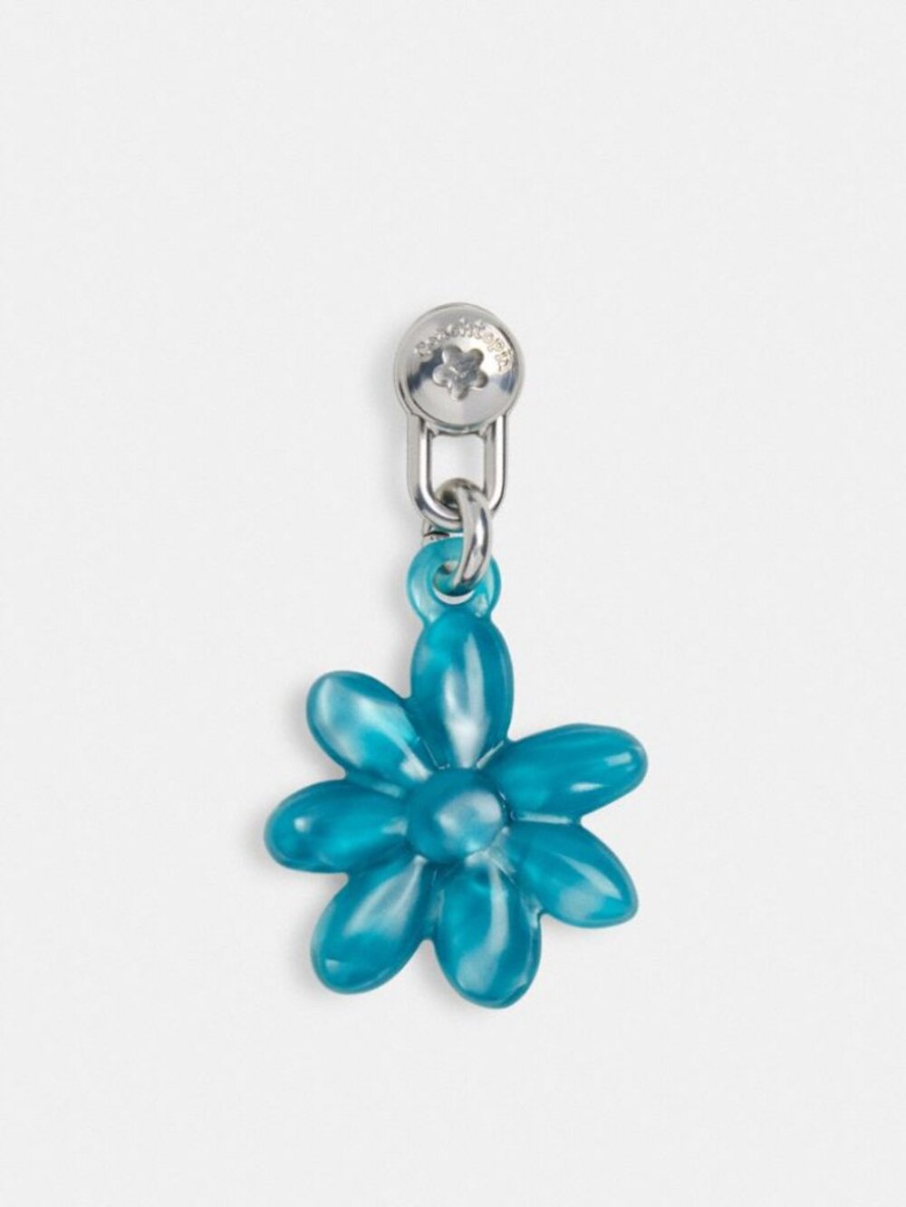 COACH Coachtopia Blue Flower Bag Charm NEW WITH TAGS - Picture 3 of 5